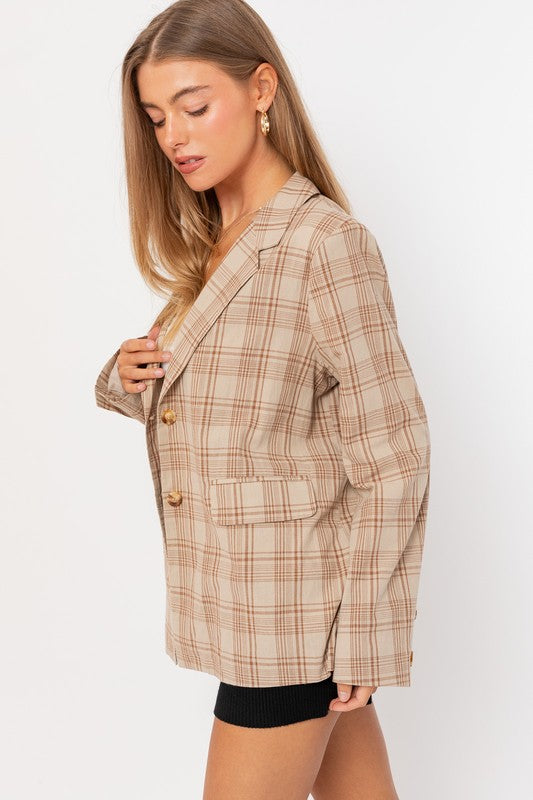 Oversized Plaid Jacket