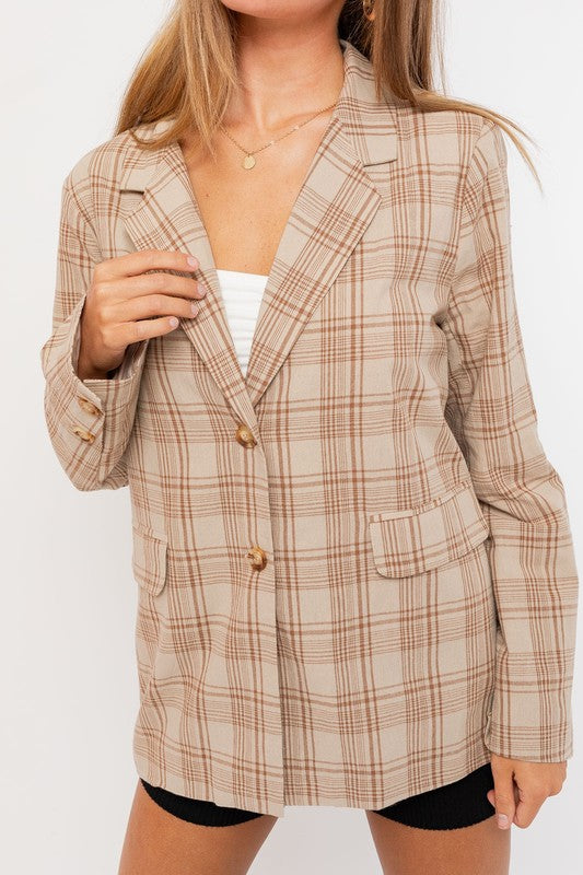 Oversized Plaid Jacket