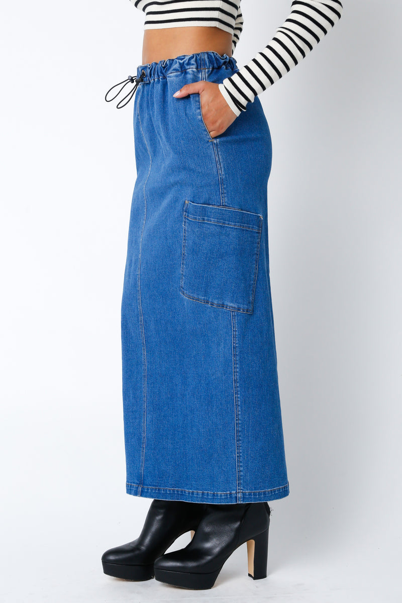 Parachute Denim Skirt