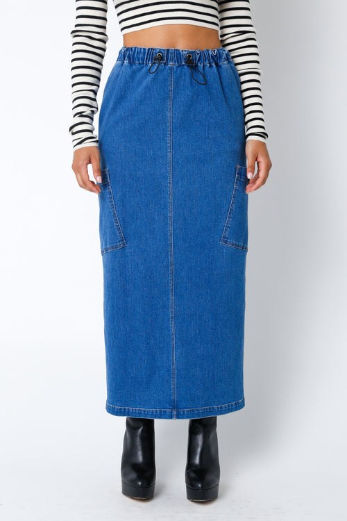 Parachute Denim Skirt