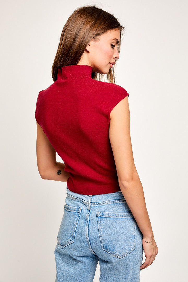 HIGH NECK SWEATER TOP