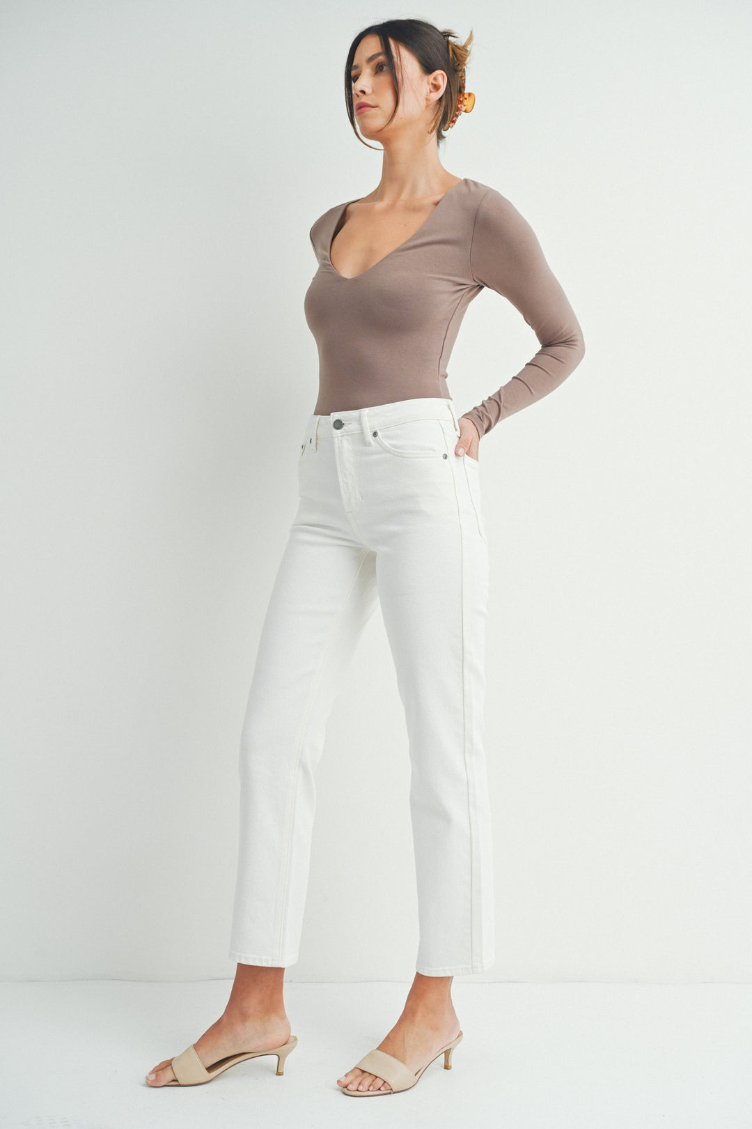 High Rise Classic Straight Leg Jeans