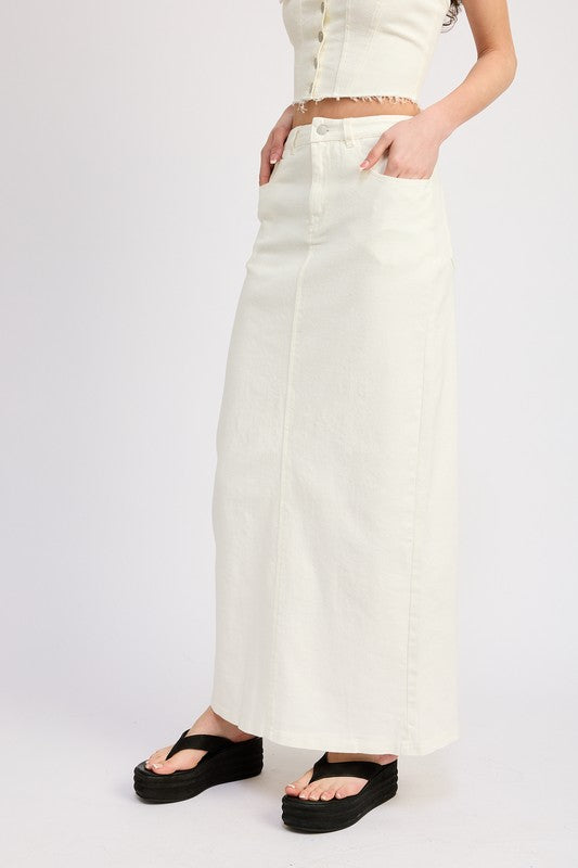 MAXI PENCIL SKIRT WITH BACK SLIT