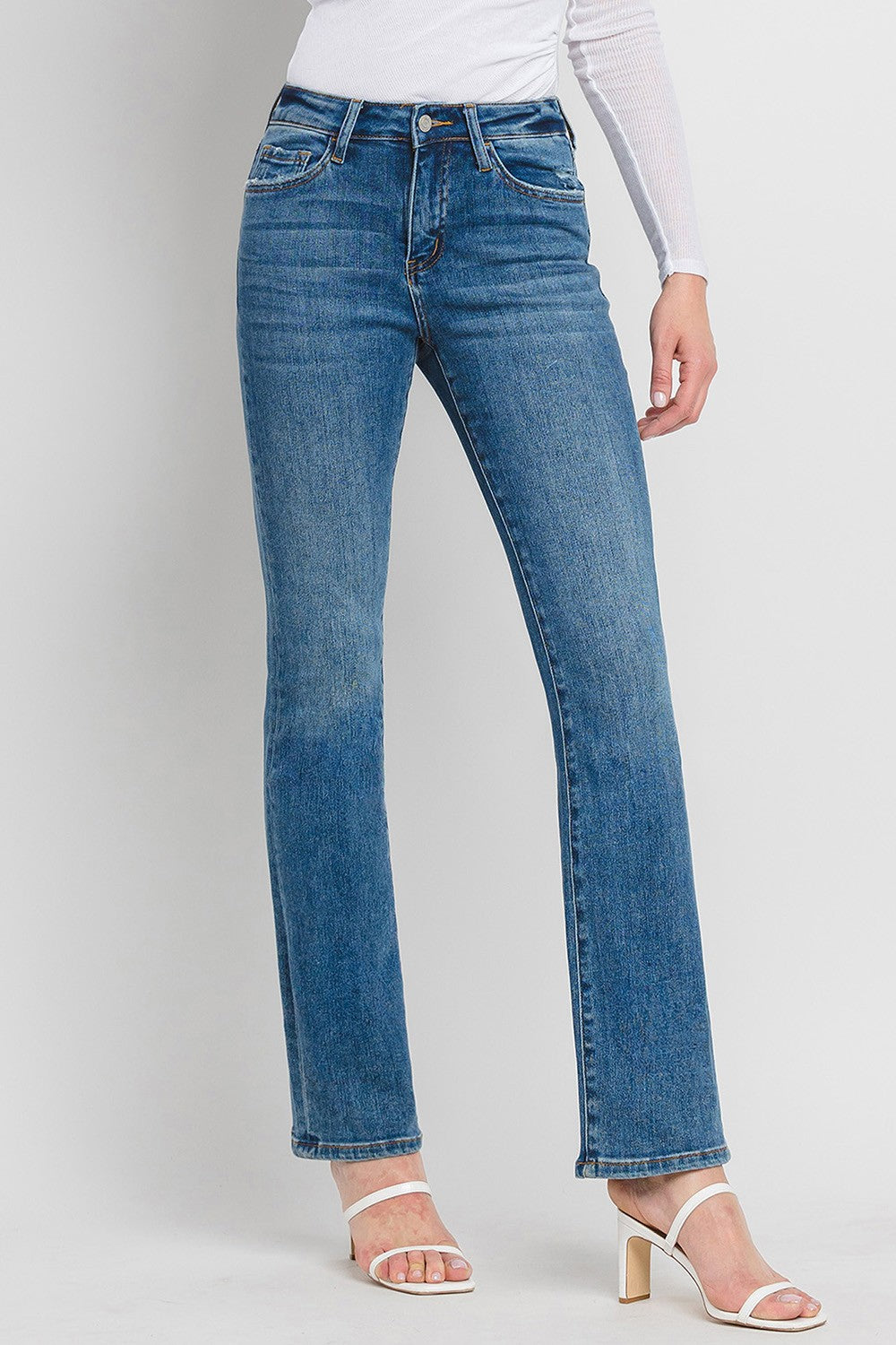 HIGH RISE SLIM BOOTCUT JEANS