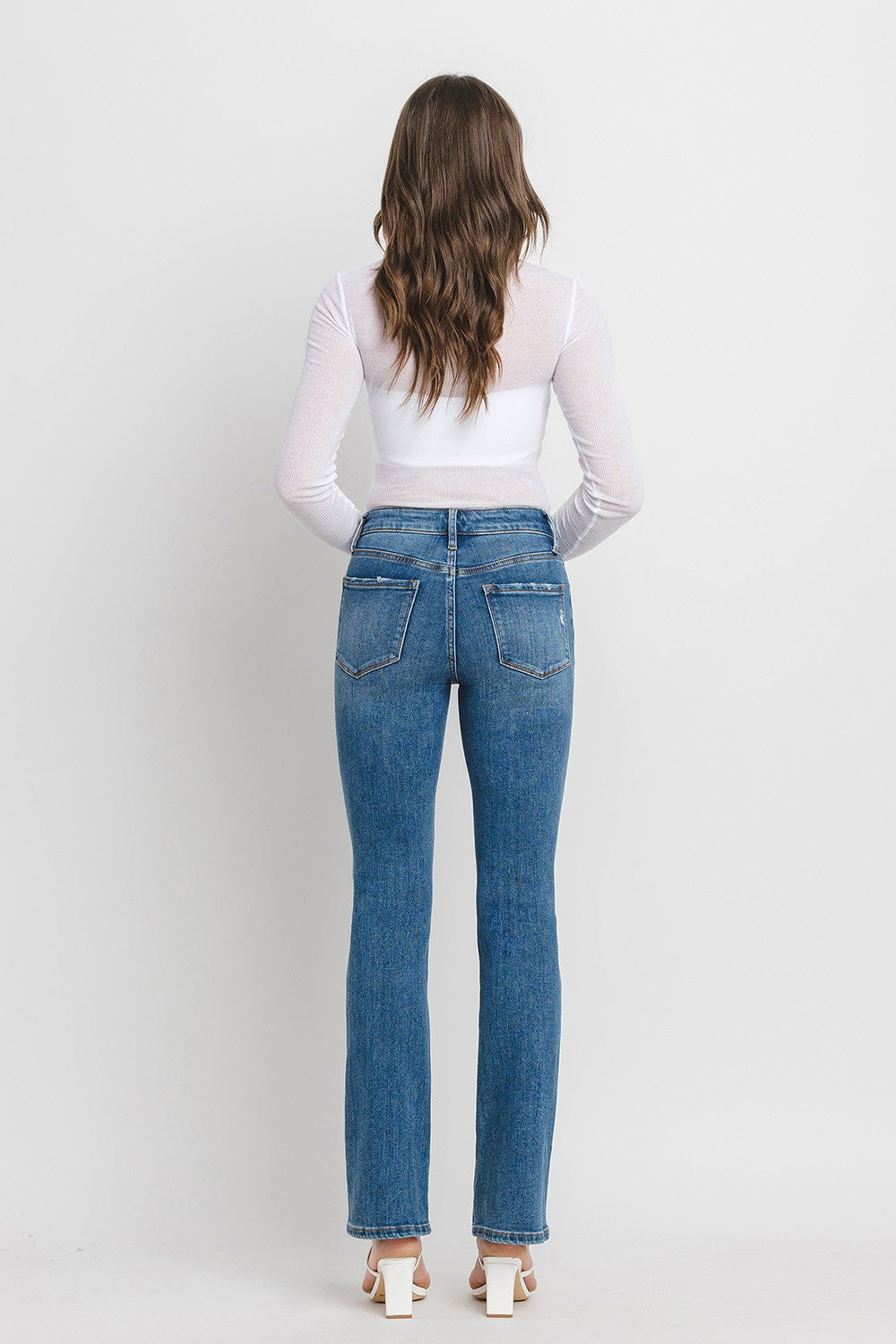 HIGH RISE SLIM BOOTCUT JEANS