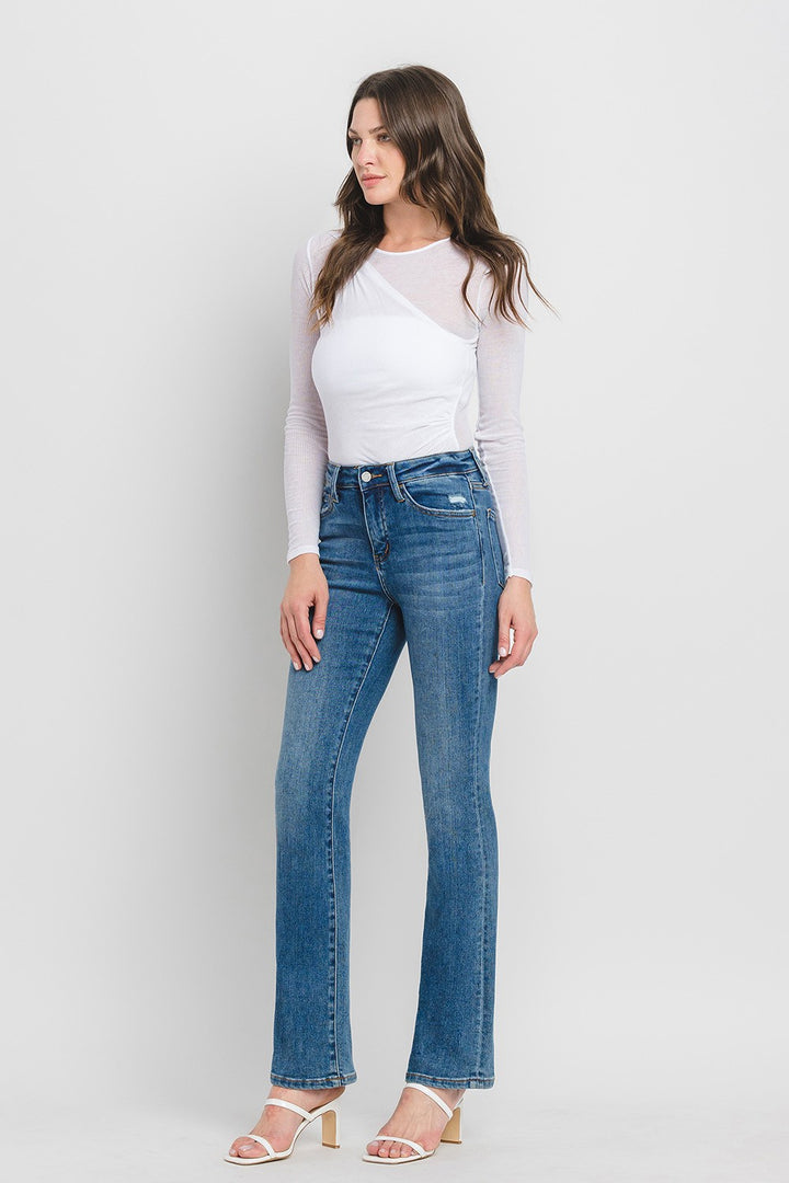 HIGH RISE SLIM BOOTCUT JEANS