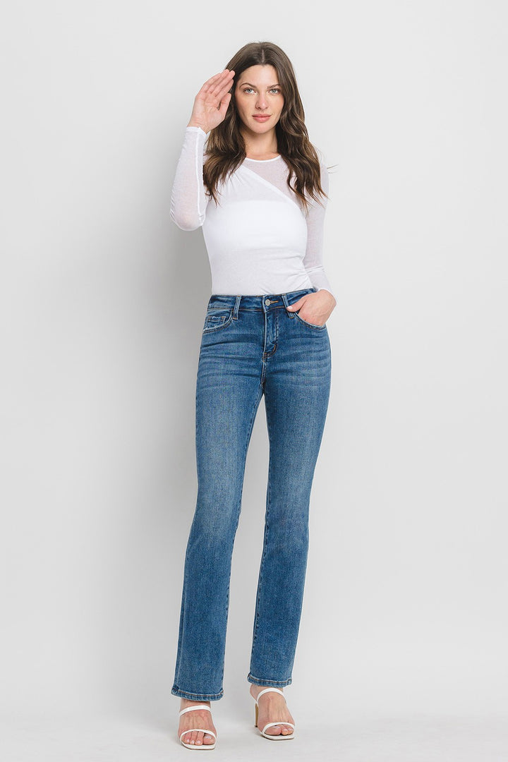 HIGH RISE SLIM BOOTCUT JEANS