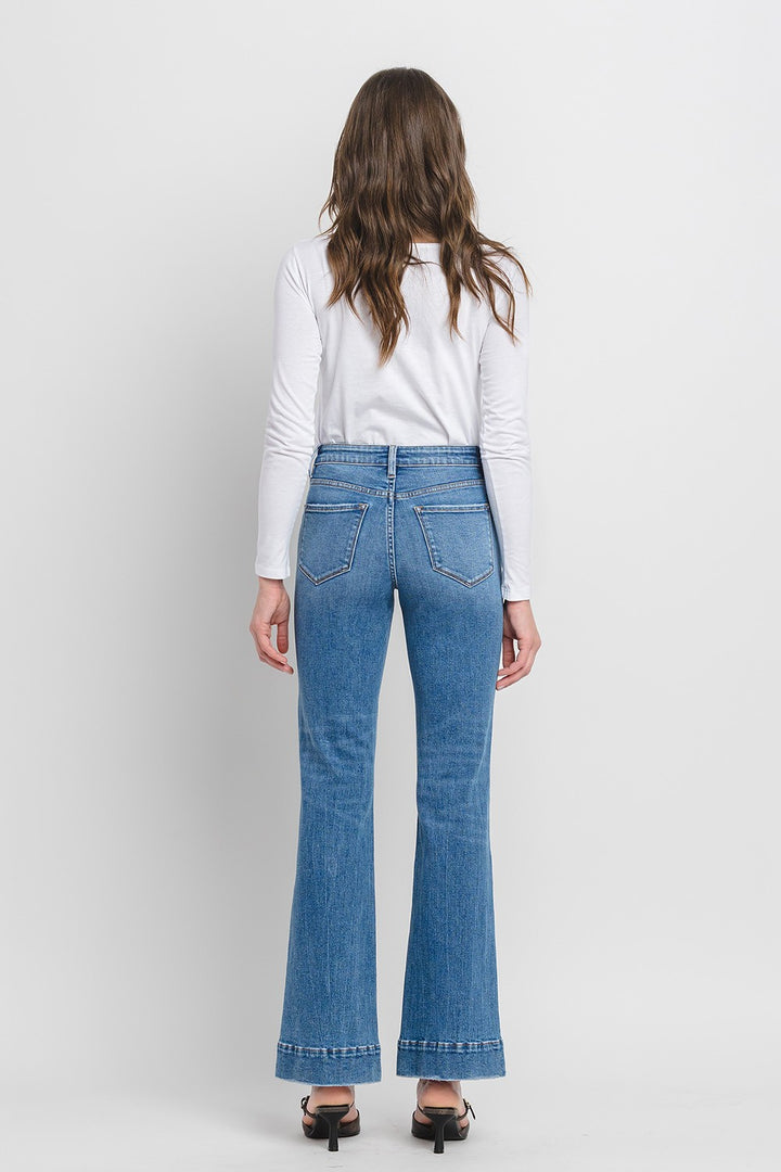 HIGH RISE RELAXED FLARE JEANS