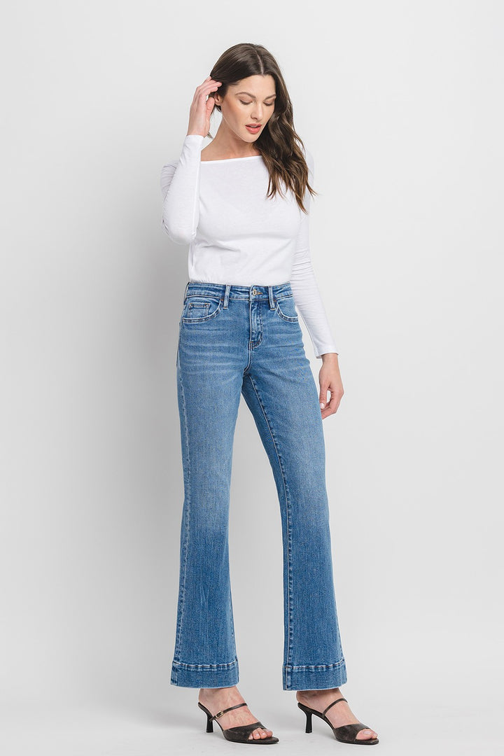 HIGH RISE RELAXED FLARE JEANS