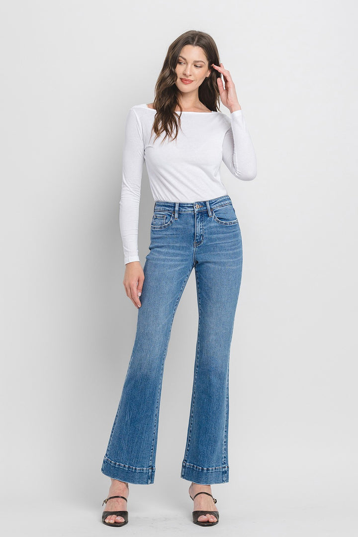 HIGH RISE RELAXED FLARE JEANS