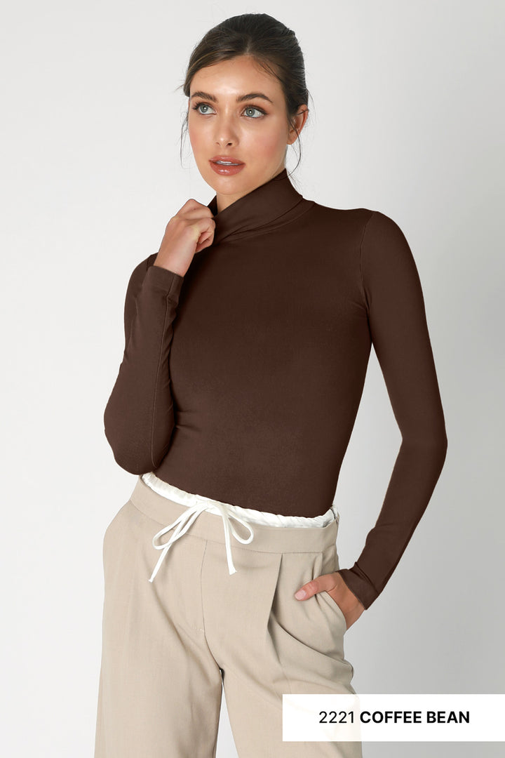 Long Sleeve Mock Neck Top