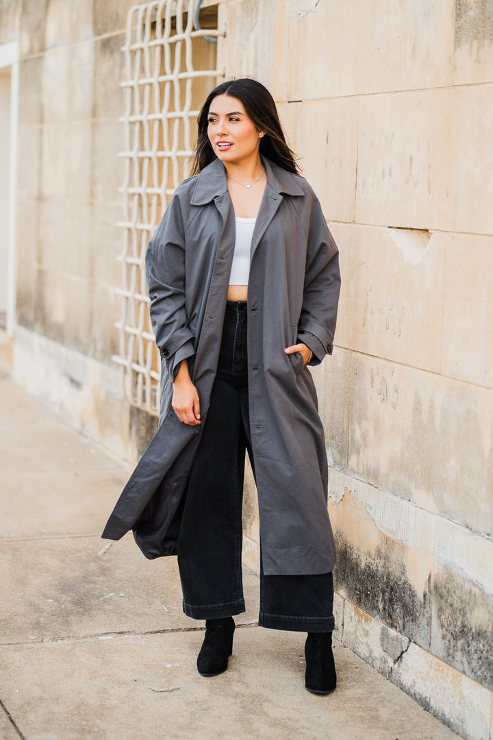 Charcoal Trench Coat